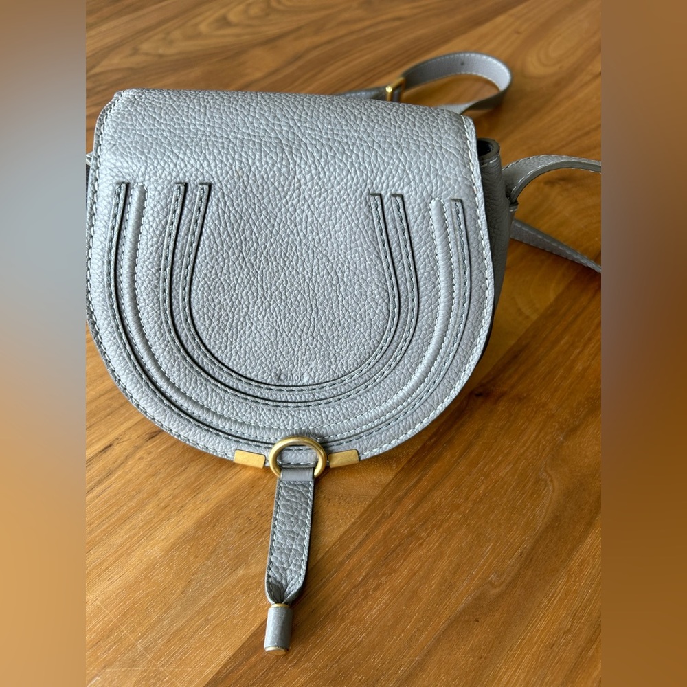 Chloe Mini Marcie Shoulder Bag Gray